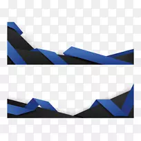 纸网横幅折纸-蓝色折纸横幅