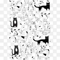 凯曼图标-黑白猫