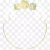 婚礼邀请书派对-黄金边境