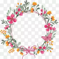 花环-粉红色蝴蝶花环