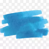 漆刷土坯插图.蓝色涂鸦刷