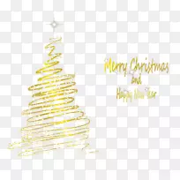 圣诞树霓虹灯-金色霓虹灯圣诞树