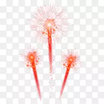 烟花爆竹艺术-红色烟花剪贴画