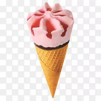 冰淇淋锥巧克力冰淇淋草莓冰淇淋-冰淇淋PNG图像