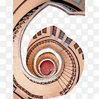 楼梯螺旋旋转-抽象的古典内部旋转梯