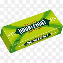 嚼口香糖箭牌公司Doublemint额外箭牌薄荷口香糖PNG
