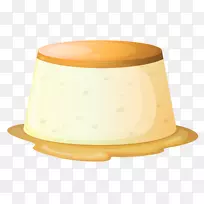 明胶甜品结婚蛋糕白糖海绵蛋糕-焦糖奶油PNG剪贴画