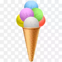 冰淇淋锥冰淇淋透明PNG剪贴画图片