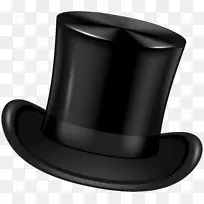 顶帽剪贴画-黑色大礼帽透明剪贴画PNG形象