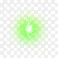 火焰爆炸图标-绿色星光效应元素