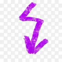 人行道粉笔箭头-紫色粉笔箭头拉自由图案