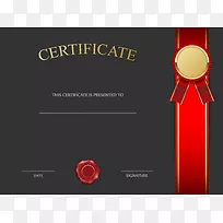 巴布亚新几内亚公钥证书学术证书传输层安全.带红色png图像的黑色证书模板