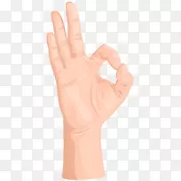 手势拇指-好的手势透明的PNG剪贴画
