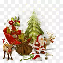 圣诞老人圣诞树圣尼古拉斯日礼物-圣诞壁纸