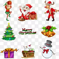 鲁道夫圣诞老人，驯鹿圣诞装饰-圣诞装饰，形象，插图和形象