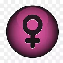 象征女性癌症图标-女性符号