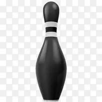 花瓶设计产品-黑色保龄球销PNG剪贴画
