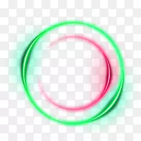绿色圆品牌图案-绿灯效应元素