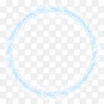 蓝色圆形产品字体图案-冬季边框透明剪贴画图像