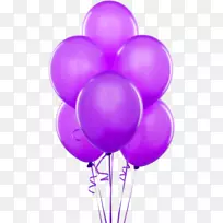 气球金生日派对氦紫色透明气球悬崖峭壁