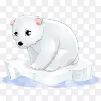 北极熊动画剪辑艺术-北极熊透明剪贴画