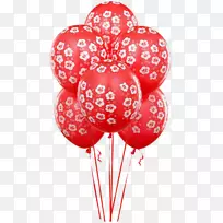 气球生日剪贴画-透明红色气球剪贴画