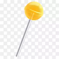 汤匙黄色设计产品-黄色棒棒糖PNG剪贴画