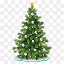 圣诞树圣诞剪贴画-圣诞树PNG剪贴画