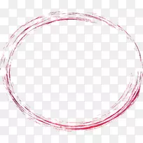 红圆线-红色单线边框纹理