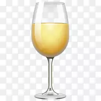 白葡萄酒红酒鸡尾酒香槟-白葡萄酒杯透明PNG剪辑艺术形象