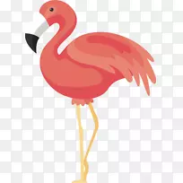 火烈鸟图标-粉红色丹顶鹤
