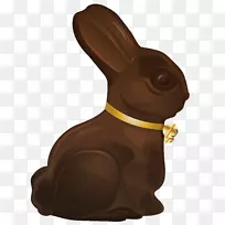 复活节兔子剪贴画-复活节巧克力兔子剪贴画