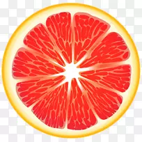 果汁橙片剪贴画.红橙片艺术透明图像