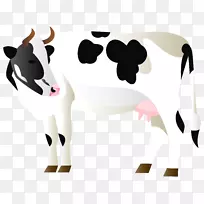 牛夹艺术-奶牛PNG透明剪贴画图像