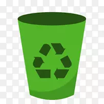回收箱回收符号绿色垃圾箱回收PNG