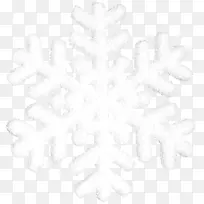 黑白雪花树图案-雪花透明PNG剪贴画