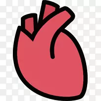 心脏可伸缩图形图标-红色心脏