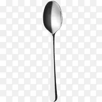 勺子黑白产品设计-汤匙PNG形象