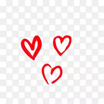 情人节的心表情-红色的心形图标