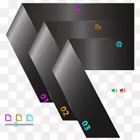 图表表示.黑色折叠业务材料
