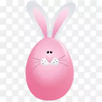 复活节兔子卡通心-复活节彩蛋兔子PNG剪贴画