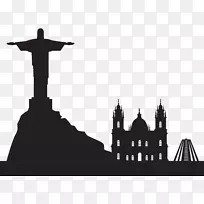里约热内卢剪影图标剪贴画-里约巴西剪影PNG剪贴画