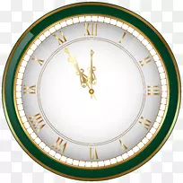结婚蛋糕生日蛋糕除夕时钟-绿色新年时钟PNG剪贴画-艺术形象
