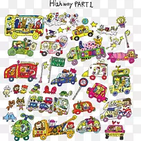 公路交通控制车卡通玩具车