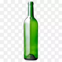 葡萄酒玻璃瓶夹艺术.玻璃绿瓶PNG图像