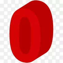 红色圆圈字体设计-零号红色PNG剪贴画图像