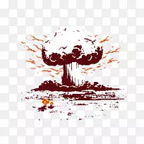 水彩画插图爆炸
