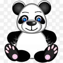 大熊猫t恤熊夹艺术-熊猫png剪贴画图片