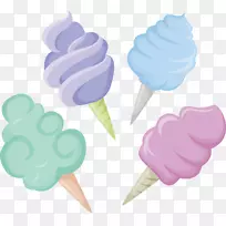 冰淇淋棉花糖甜度-四色棉花糖