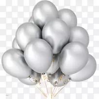 气球银色派对金属色生日-黄色气球PNG图片，免费下载，气球